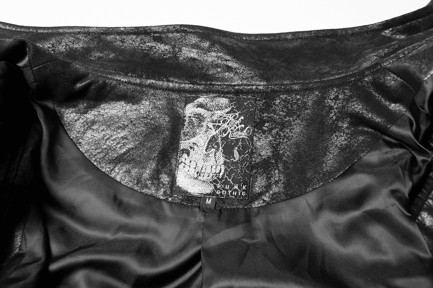 Gothic Style Black Leather Buckle Long Cape for Men