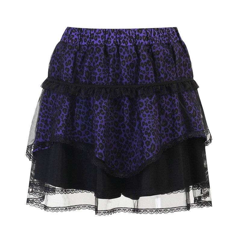 Gothic Style Female Skirt / Sexy Women's Short Skirt / Women's Elegant Skirt For Girl With Lace