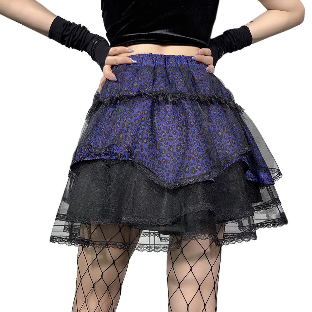 Gothic Style Female Skirt / Sexy Women's Short Skirt / Women's Elegant Skirt For Girl With Lace
