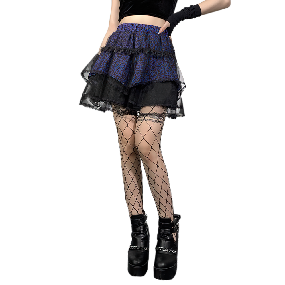 Gothic Style Female Skirt / Sexy Women's Short Skirt / Women's Elegant Skirt For Girl With Lace