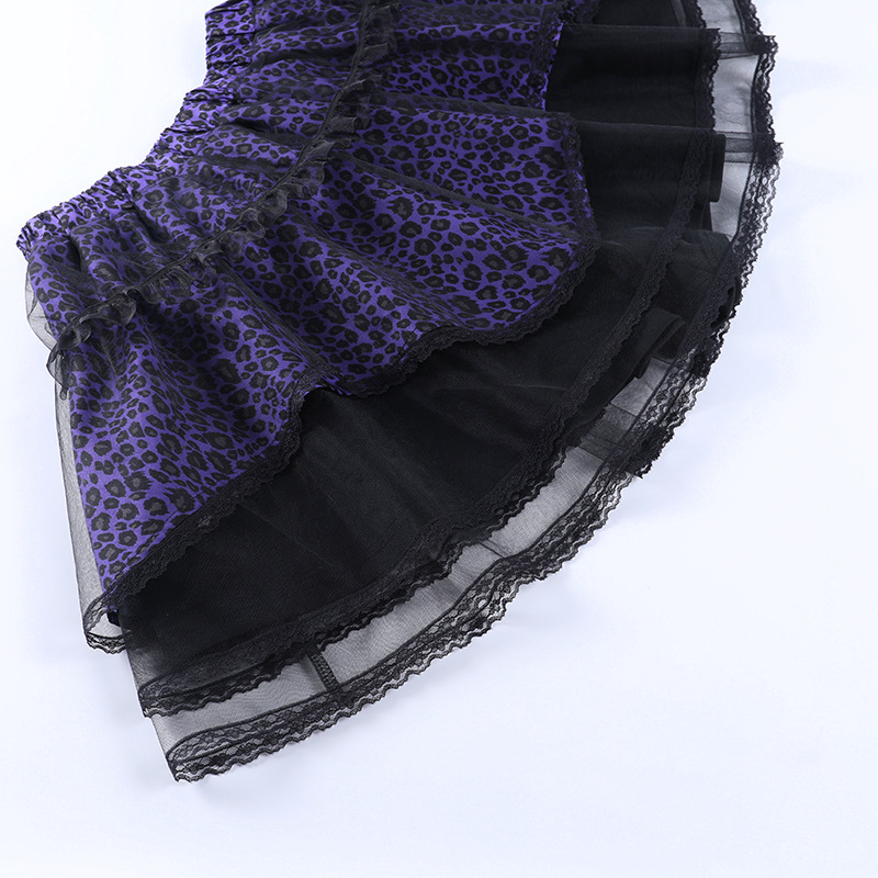 Gothic Style Female Skirt / Sexy Women's Short Skirt / Women's Elegant Skirt For Girl With Lace