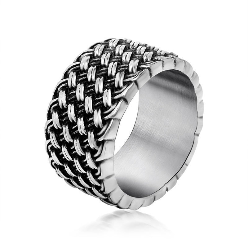 Gothic Style Stainless Steel Interwoven Ring / Men's And Women's Vintage Finger Jewelry