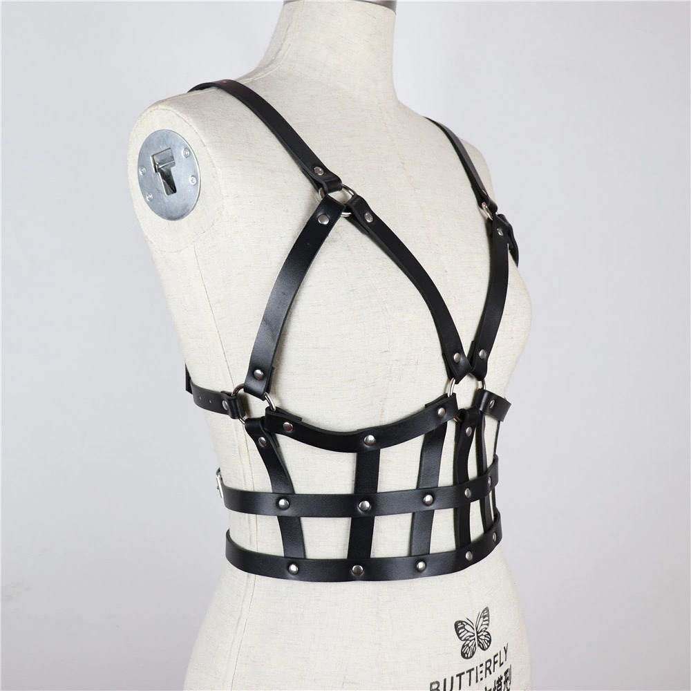 Gothic Style Women's Synthetic Leather Harness / Sexy Full Body Bondage Straps