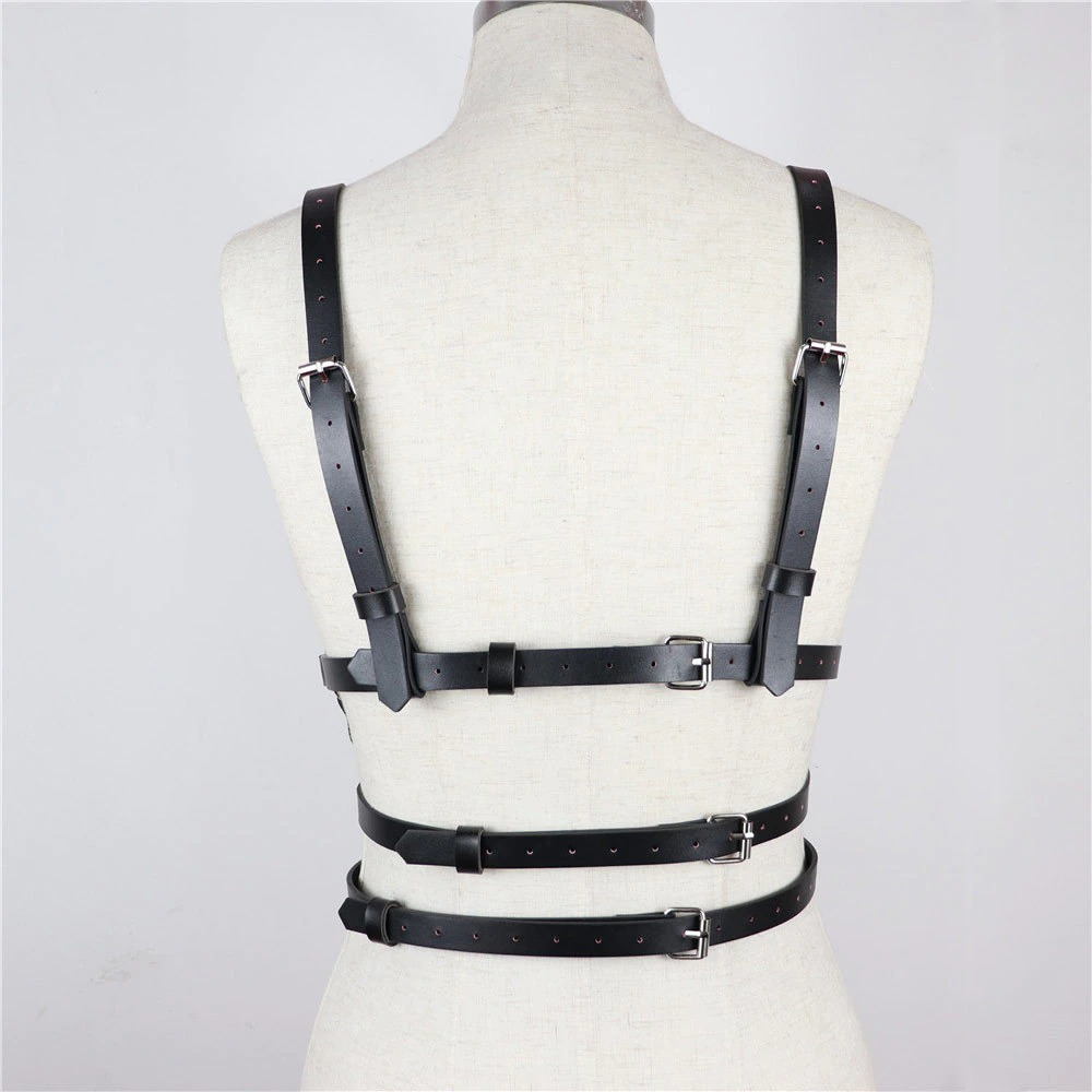Gothic Style Women's Synthetic Leather Harness / Sexy Full Body Bondage Straps