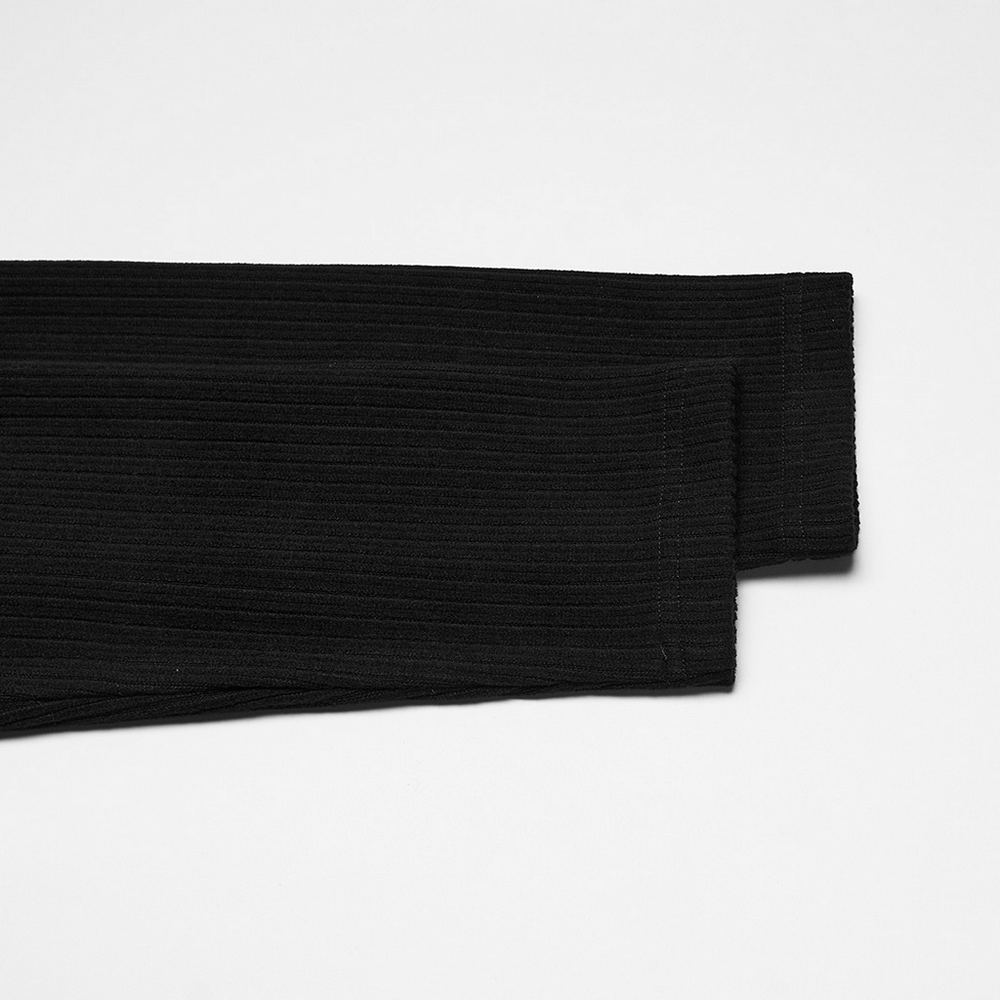 Gothic Top with Leather-Like Panels And Lacing Details