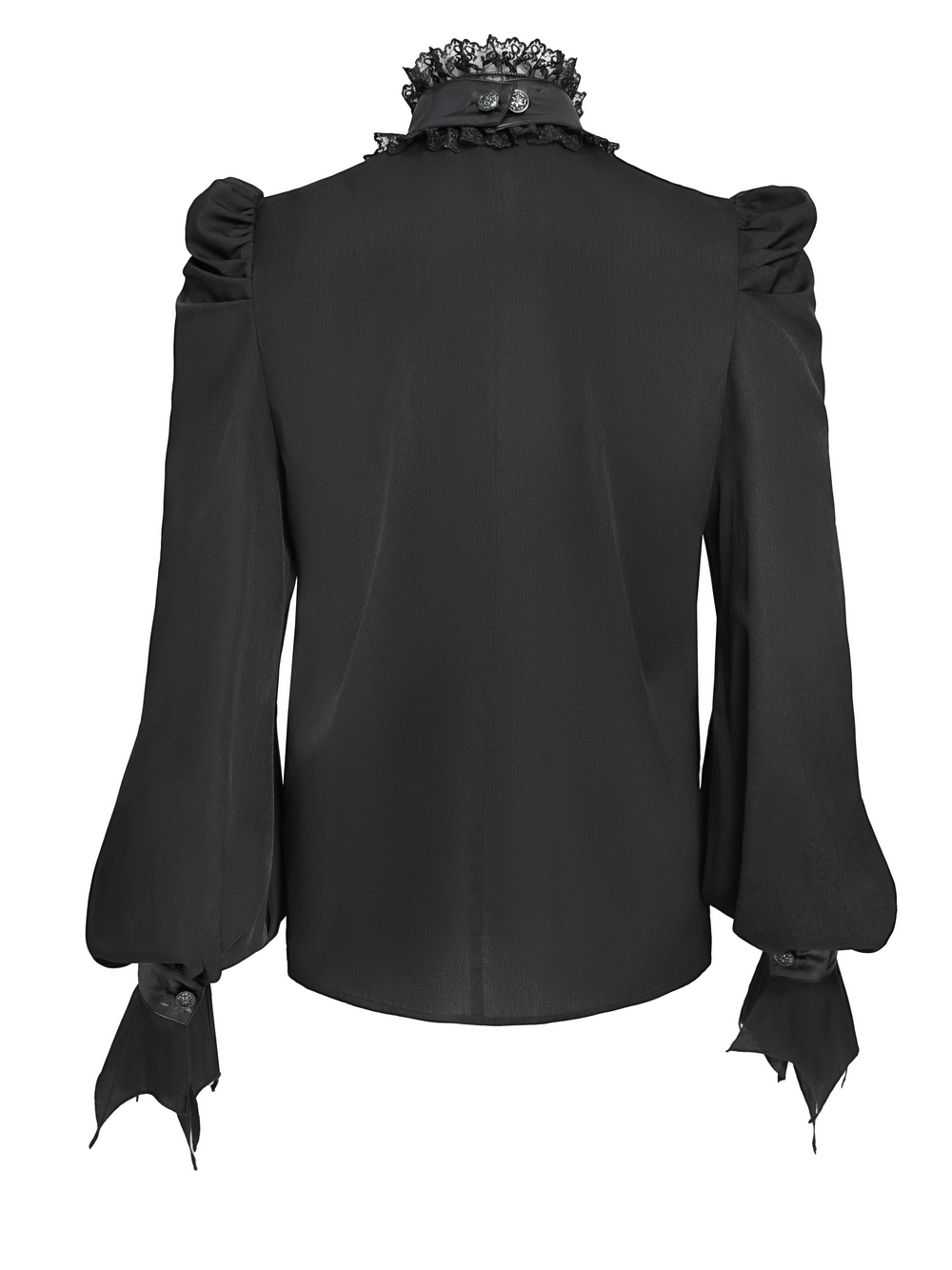 Gothic Vampire Bat Wing Blouse with Lace Collar