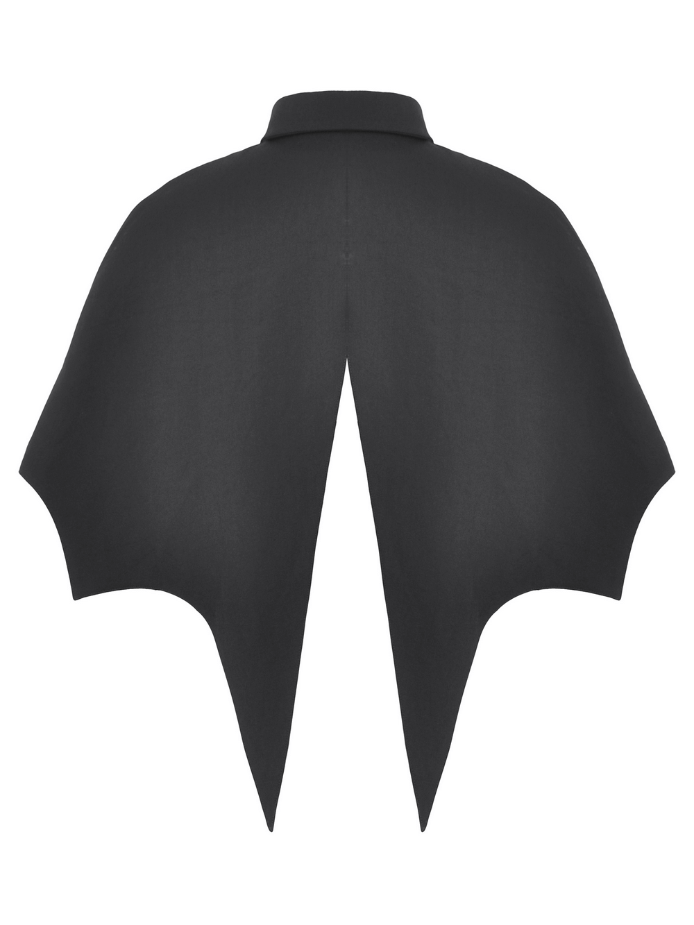 Gothic Vampire Cape with High Collar and Jewel Clasp