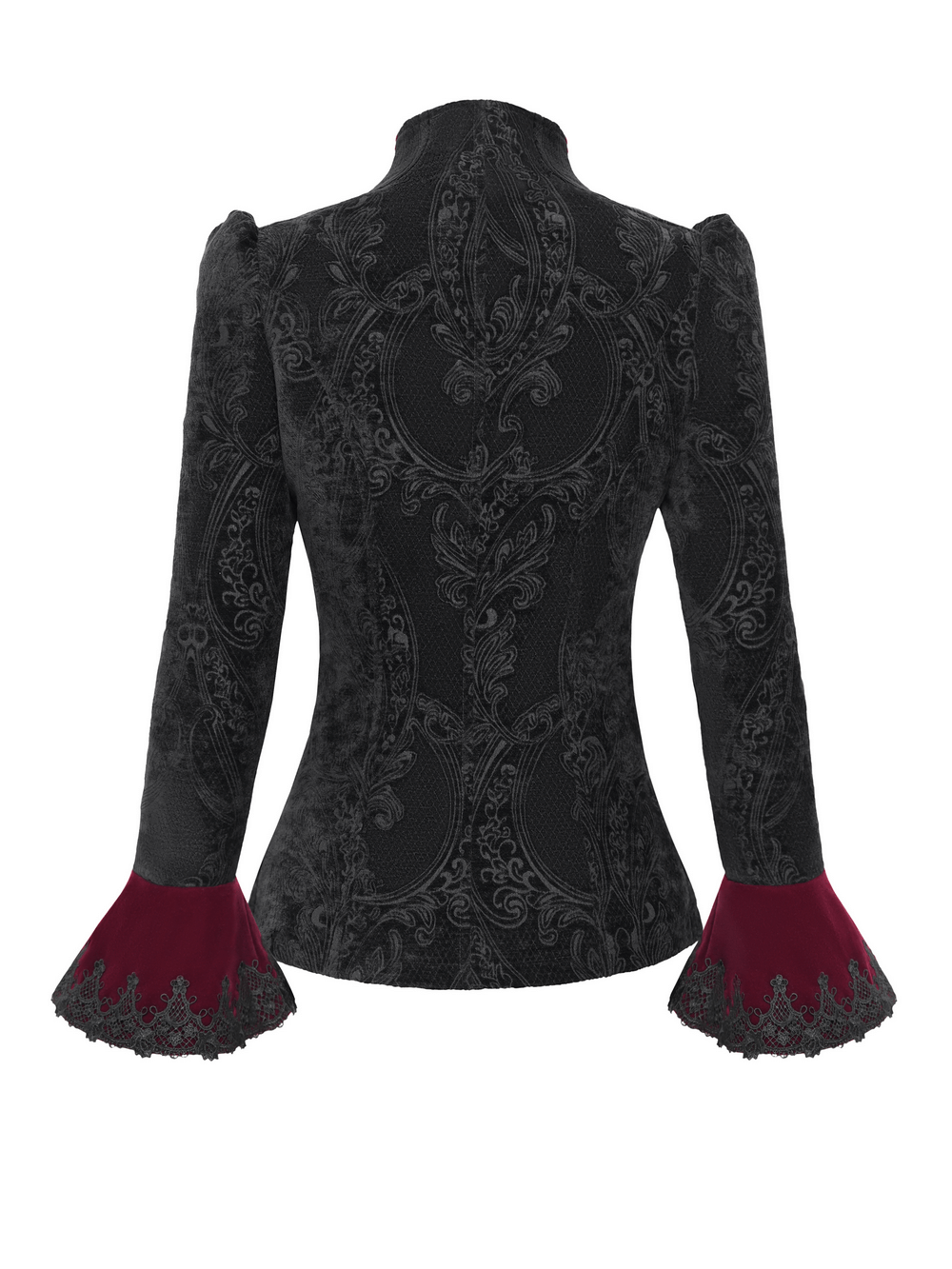 Gothic Victorian Jacket with Chains and Bell Sleeves