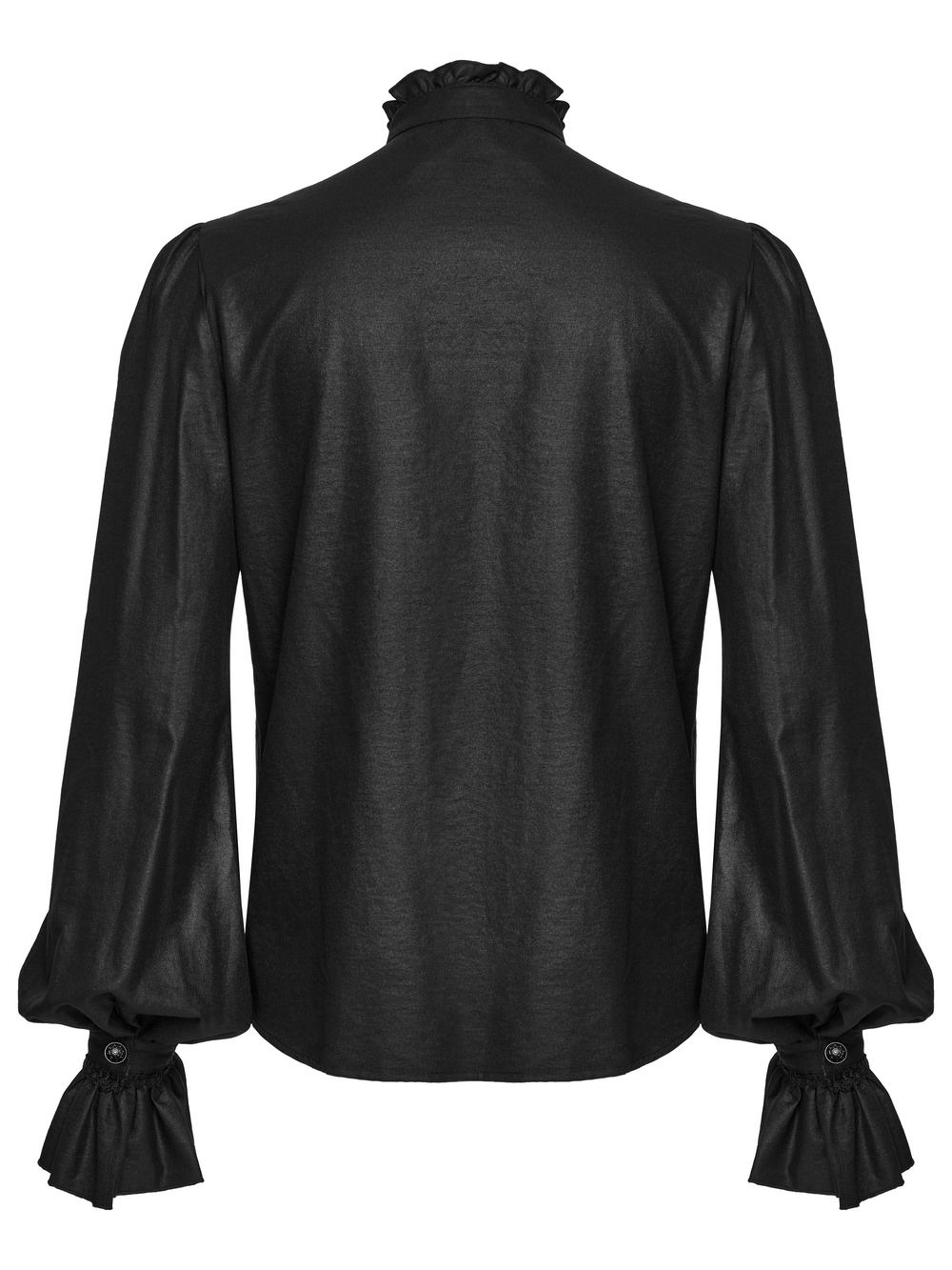 Gothic Victorian Shirt with Ruffled Collar and Sleeves