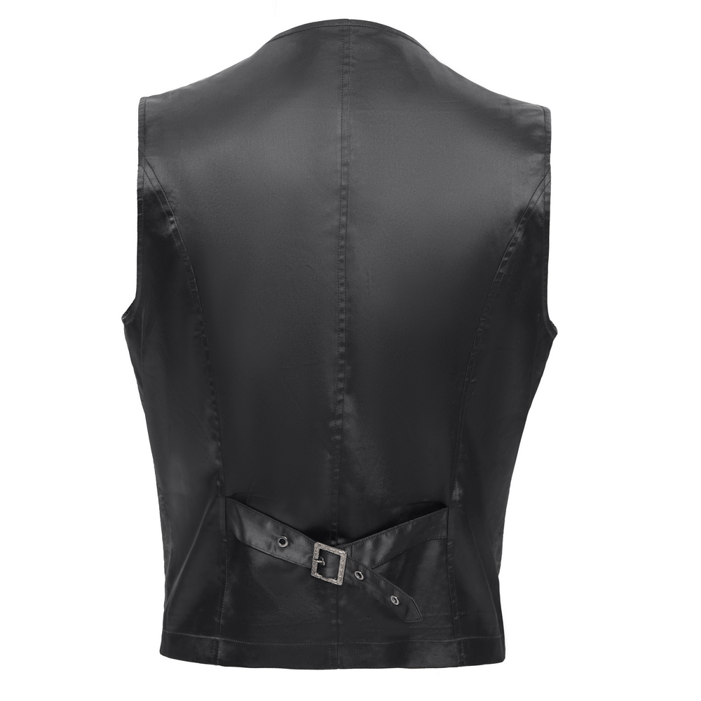Gothic Waistcoat with Decorative Buttons for Men