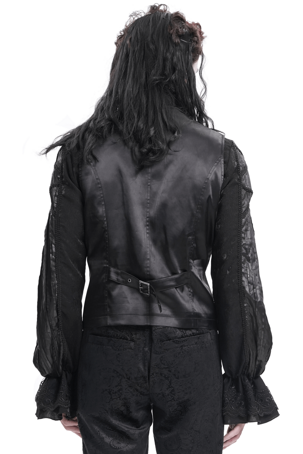 Gothic Waistcoat with Decorative Buttons for Men