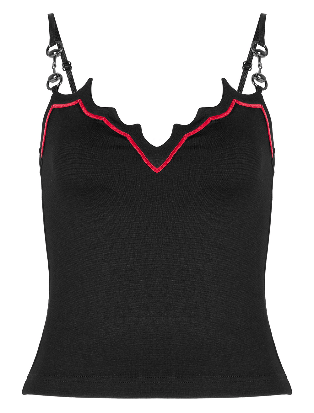 Gothic Women's Bat Edge Camisole with Metal Accents