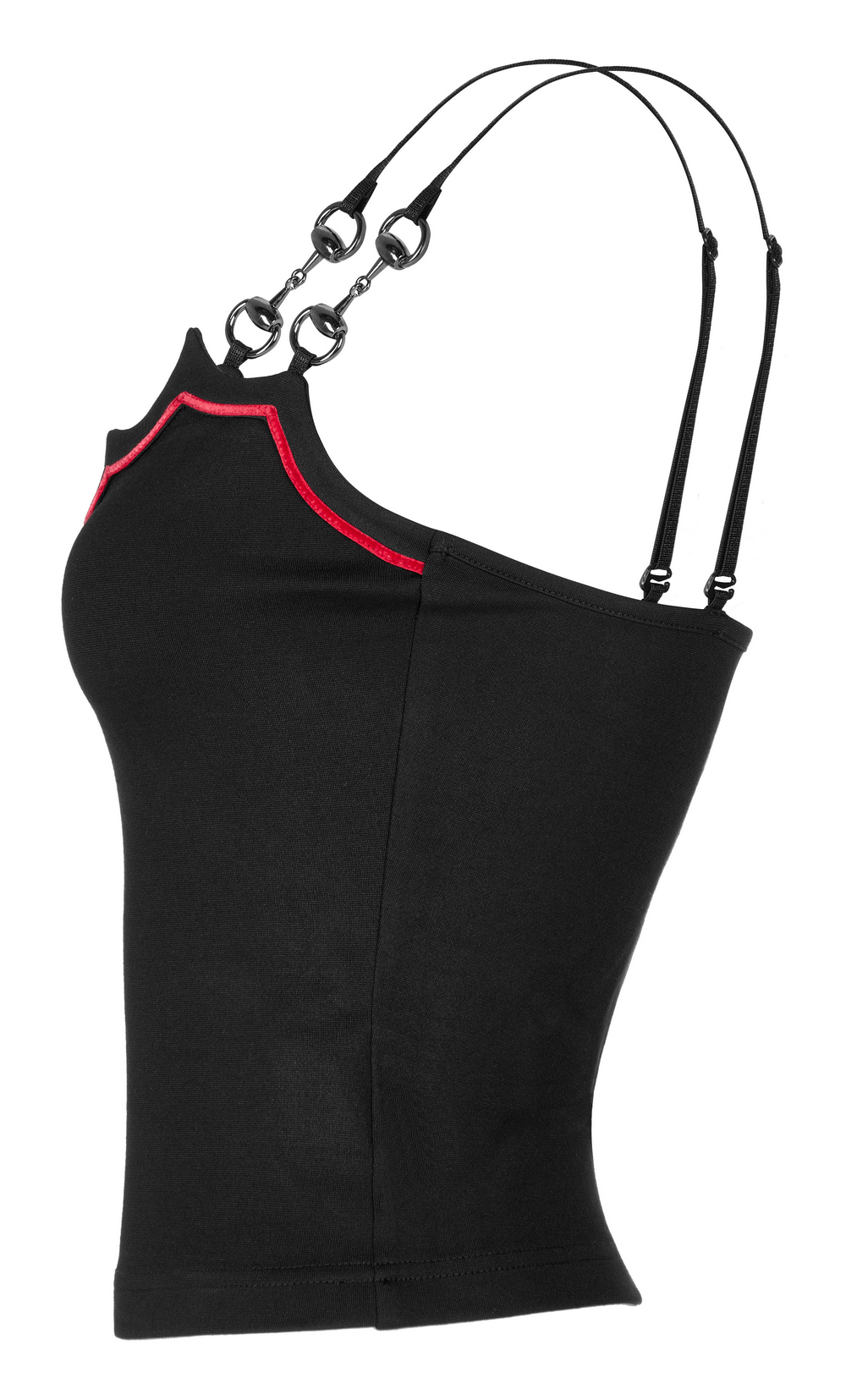 Gothic Women's Bat Edge Camisole with Metal Accents