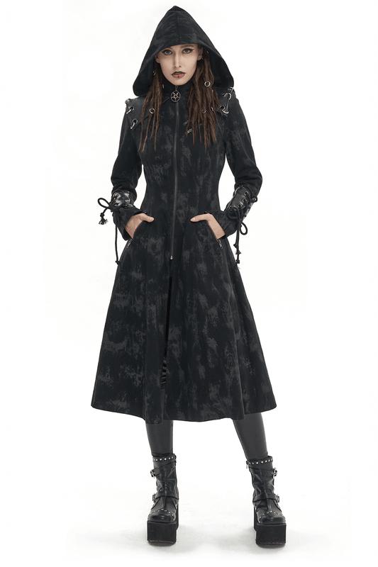 Gothic Women's Hooded Coat / Dark and Edgy Style for Fashionable Women