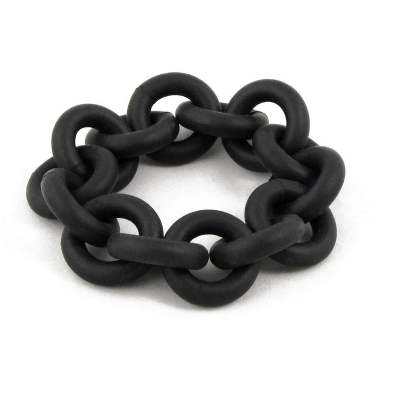 Handmade Rubber Bangles For Women / Punk Fashion Black Female Accessories