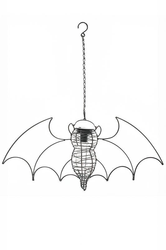 Hanging Bat Solar Lantern with LED Light Bulb