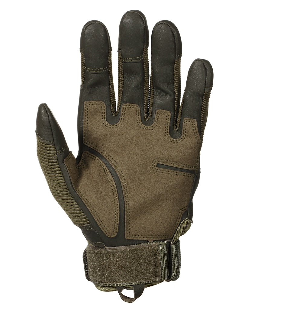 Hard Knuckle Tactical Gloves / PU Leather Army Military Combat Paintball Swat mittens