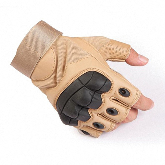 Hard Knuckle Tactical Gloves / PU Leather Army Military Combat Paintball Swat mittens