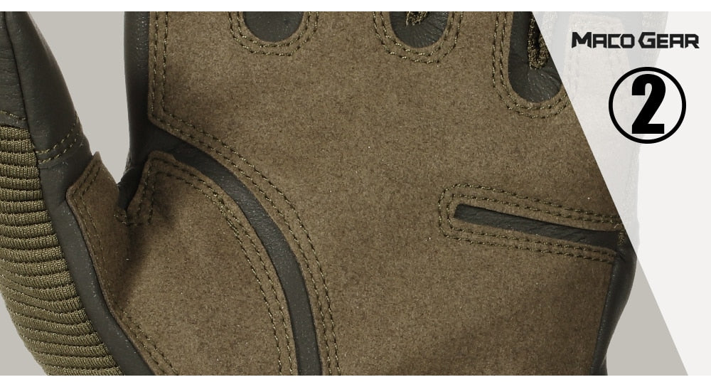 Hard Knuckle Tactical Gloves / PU Leather Army Military Combat Paintball Swat mittens