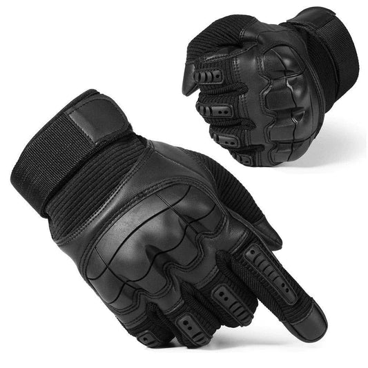 Hard Knuckle Tactical Gloves / PU Leather Army Military Combat Paintball Swat mittens