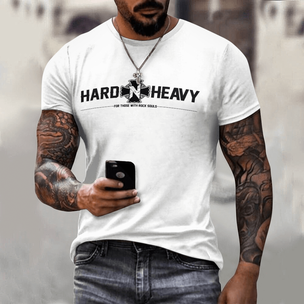 HARD'N'HEAVY Jersey Short Sleeve Tee for Men / Alternative Fashion Outfits