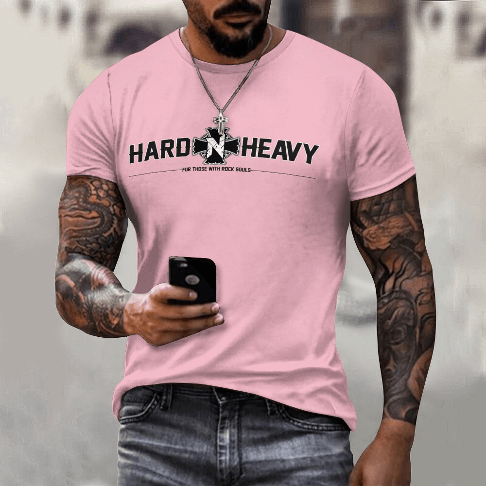 HARD'N'HEAVY Jersey Short Sleeve Tee for Men / Alternative Fashion Outfits