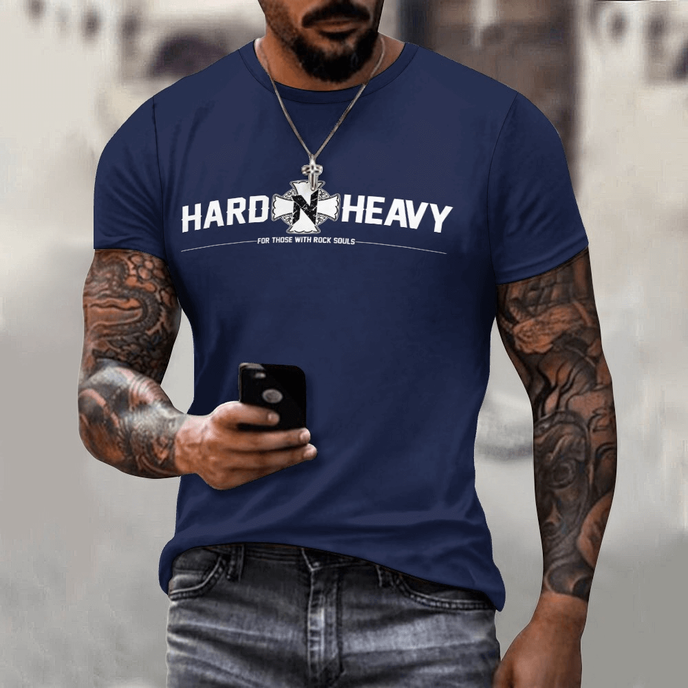 HARD'N'HEAVY Jersey Short Sleeve Tee for Men / Alternative Fashion Outfits