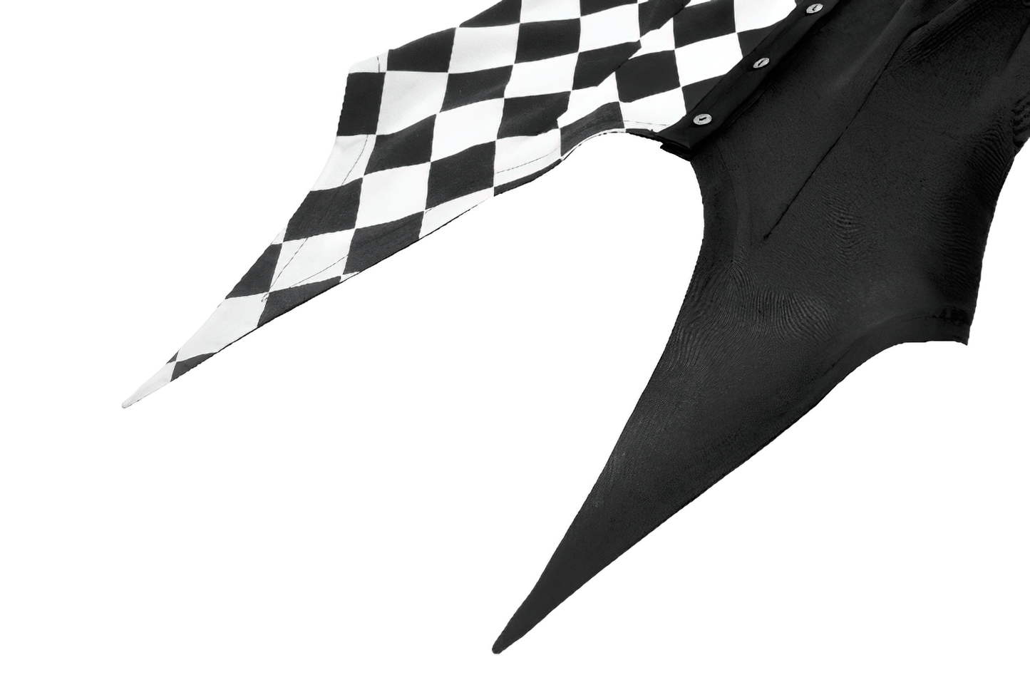 Harlequin Diamond Pattern Shirt with Front Button Detail