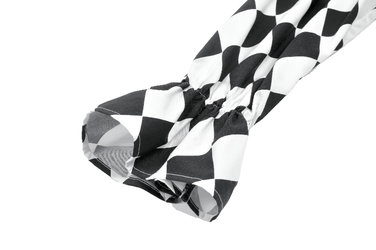 Harlequin Diamond Pattern Shirt with Front Button Detail