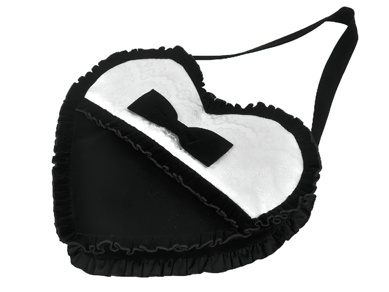 Heart-Shaped Gothic Lace Bow Crossbody Bag