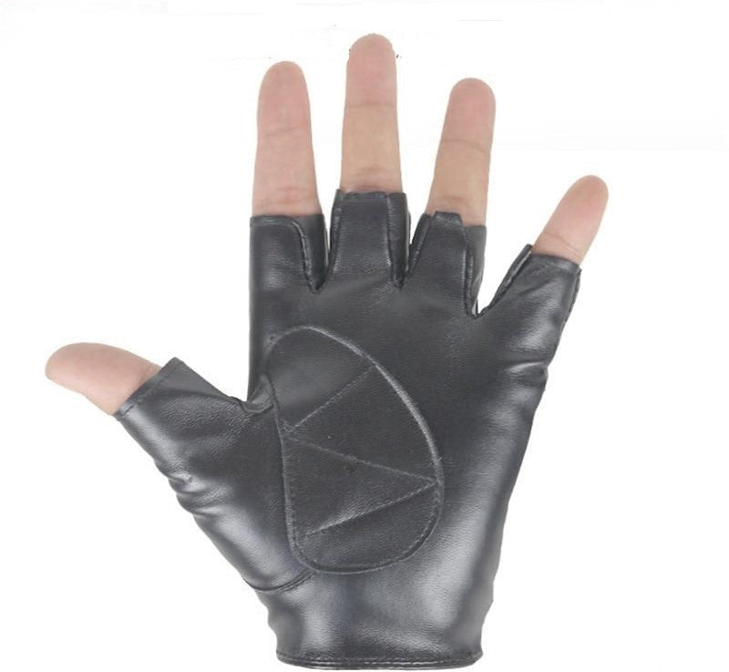 Heavy Metal & Rock style PU Leather Gloves / Men Women Metal Rivets Fitness Work Out Cycling Bicycle