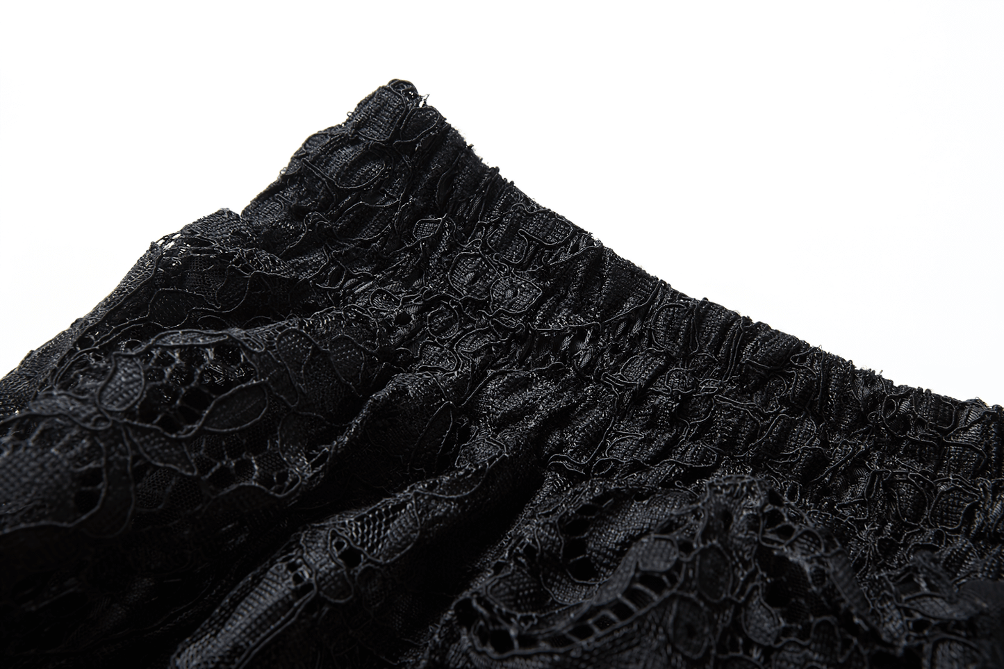 High Front Low Back Lace Maxi Skirt - Dark Romance