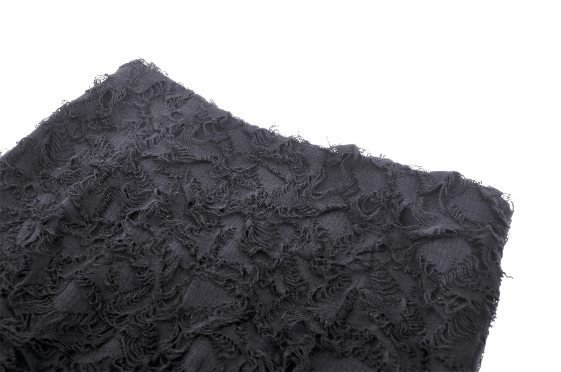 High-Low Lace Skirt with Side Zipper - Dark Gothic Punk