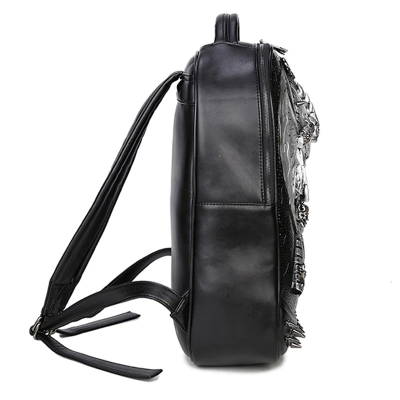 3D Leather Backpack / Unisex Knapsack Shoulder Bag / Gothic Waterproof Backpack