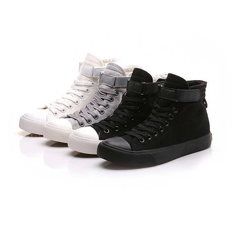 High Top Sneakers for Women / Women's Lace-Up Trainers in 2 Variants