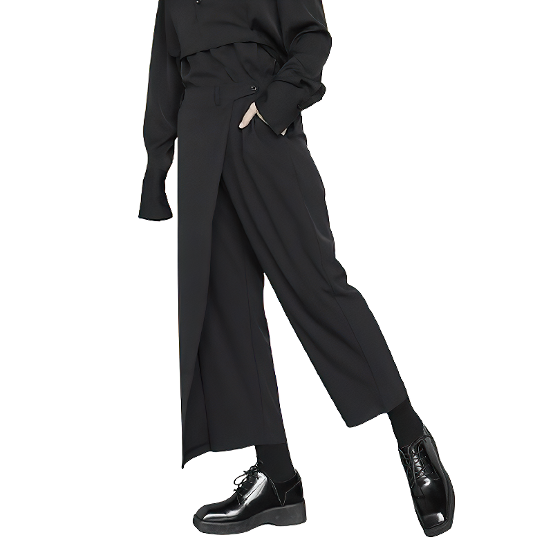 High Waist Elastic Black Long Trousers / Fashion Women's Tide Pants