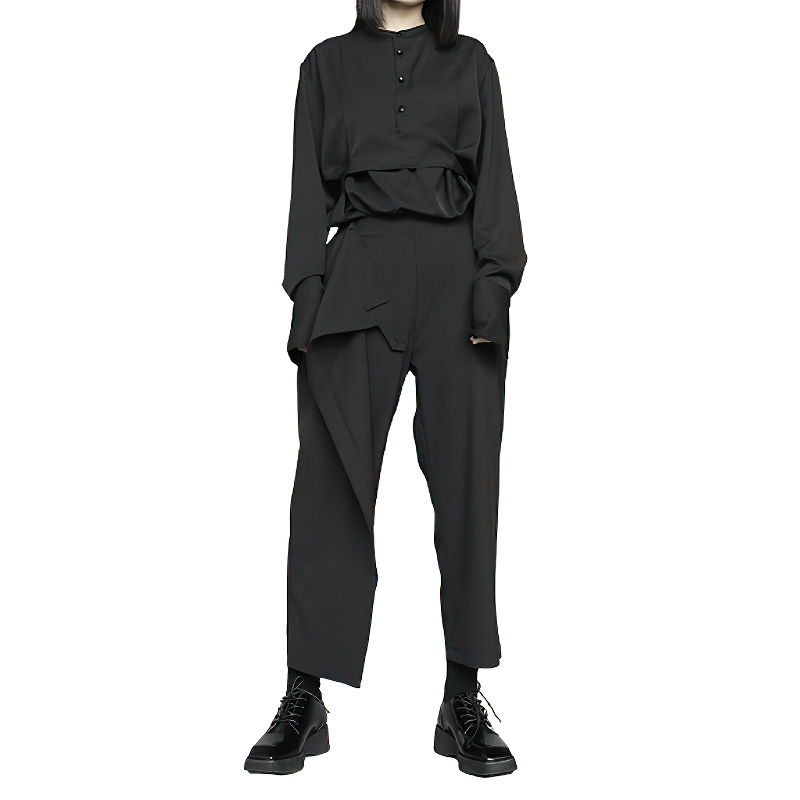 High Waist Elastic Black Long Trousers / Fashion Women's Tide Pants