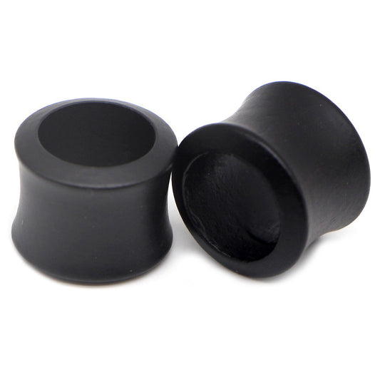 Hollow Black Plugs and Tunnels / Earrings Stretcher / Wood Expander Body Piercing