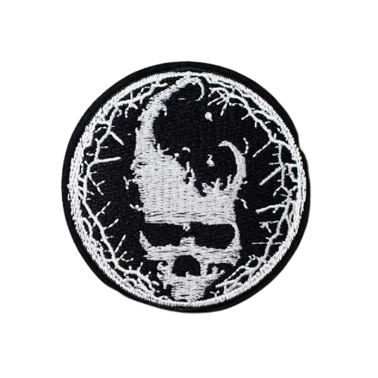 Horned Devil Skull Pattern Patch / Iron - On Accessory / Unisex Alternative Fashion