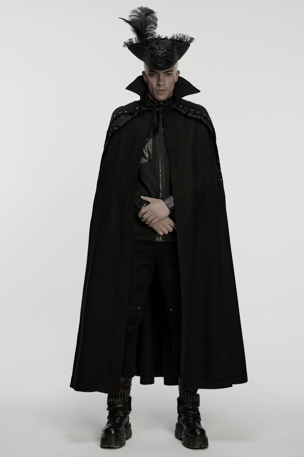 Imprisoned Beast Bone Pirate Hat with Gothic Lace Details