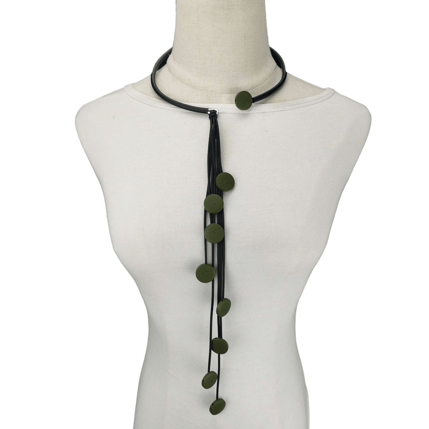 Interesting Tassel Long Rubber Necklaces / Handmade Original Wood Female Accessories