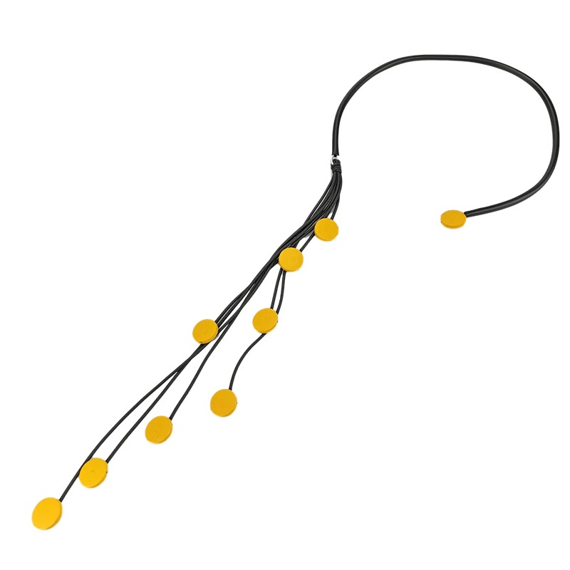 Interesting Tassel Long Rubber Necklaces / Handmade Original Wood Female Accessories