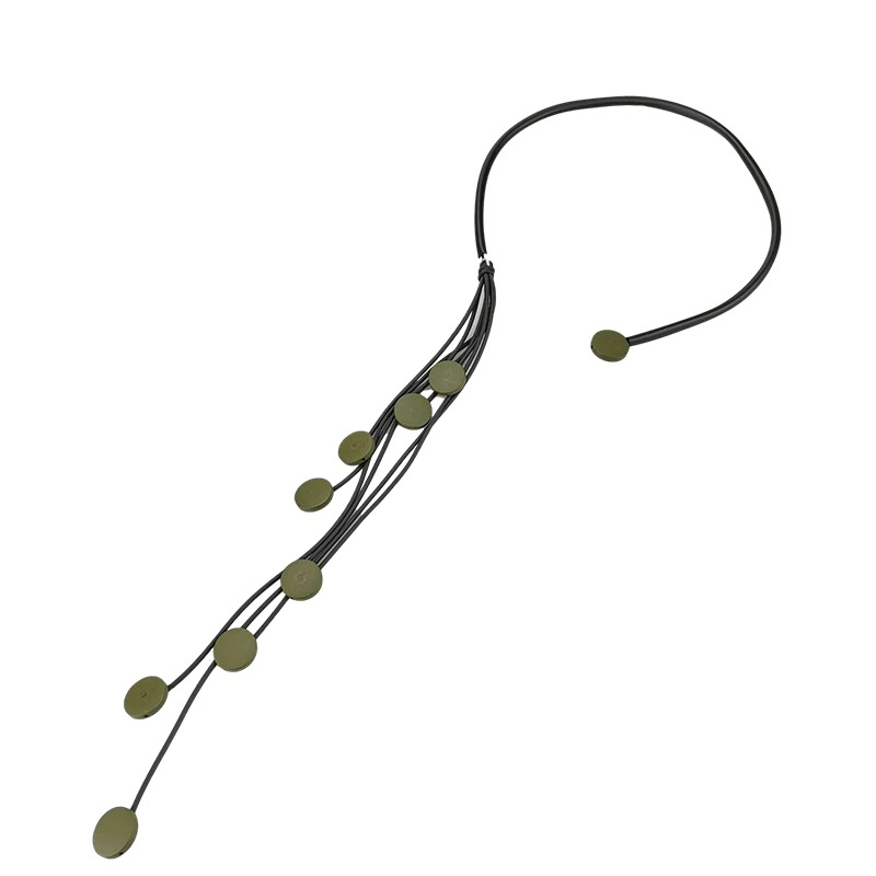 Interesting Tassel Long Rubber Necklaces / Handmade Original Wood Female Accessories