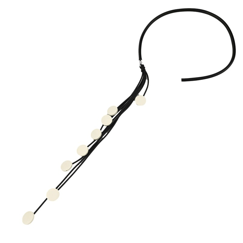 Interesting Tassel Long Rubber Necklaces / Handmade Original Wood Female Accessories