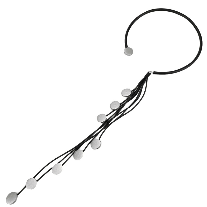 Interesting Tassel Long Rubber Necklaces / Handmade Original Wood Female Accessories