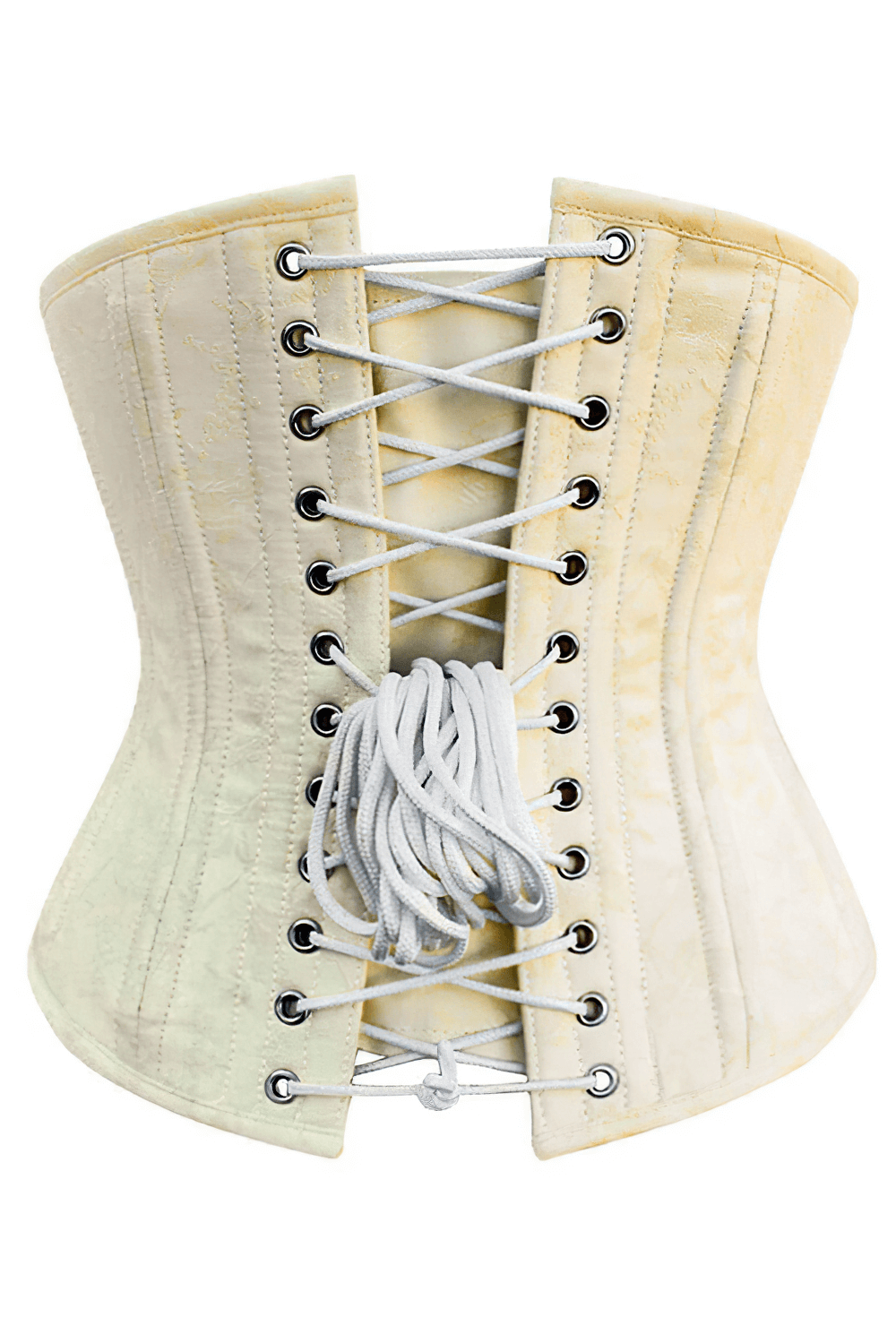 Ivory Underbust Corset with Steel Boning and Waist Training