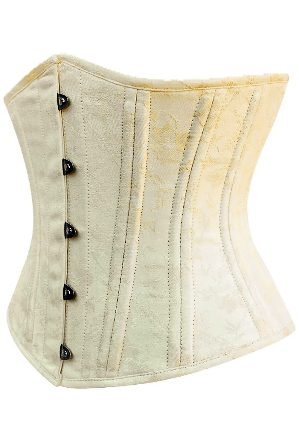 Ivory Underbust Corset with Steel Boning and Waist Training