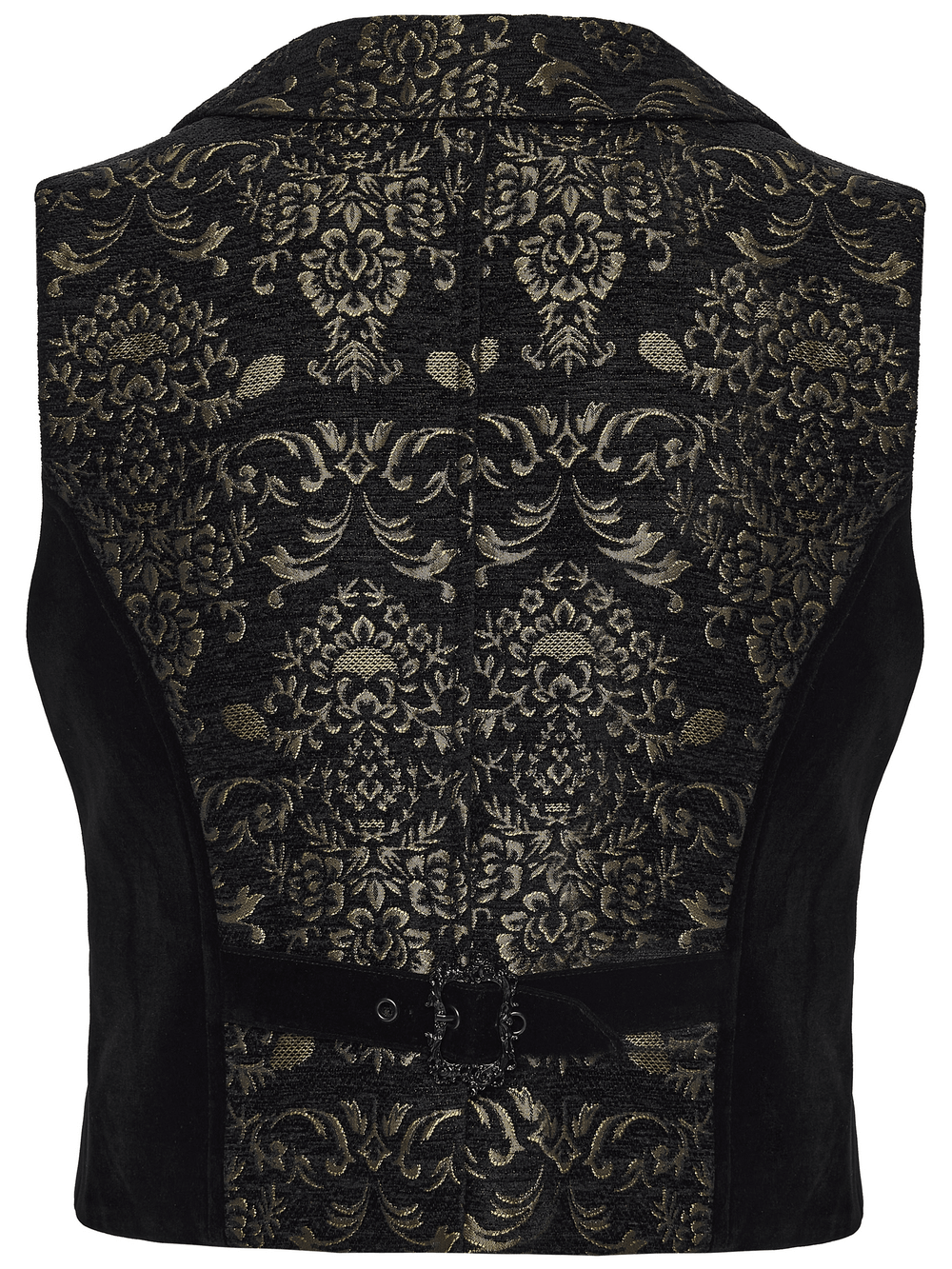 Jacquard Waistcoat with Vintage Buttons and Lace Details