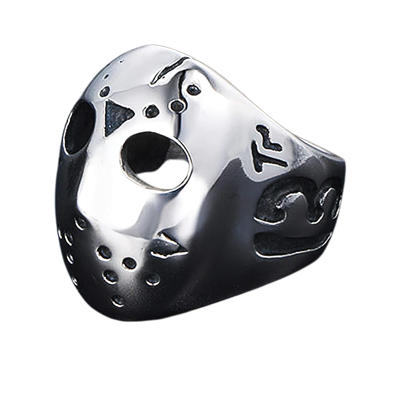 Jason Mask Ring For Men And Women / Unisex Stainless Steel Jewelry / Alternative Fashion