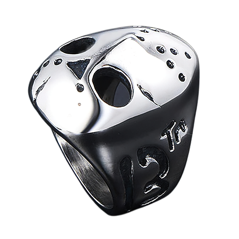 Jason Mask Ring For Men And Women / Unisex Stainless Steel Jewelry / Alternative Fashion